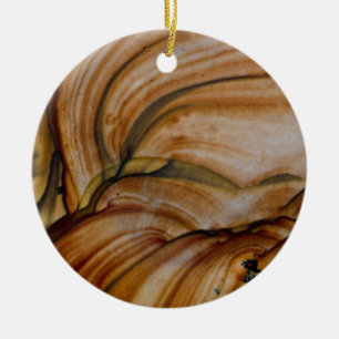 Brown coloured Deschutes Jasper Ceramic Tree Decoration