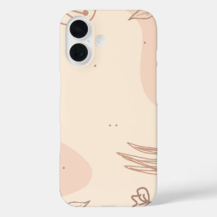Brown Colourful Floral Linktree iPhone 16 Case