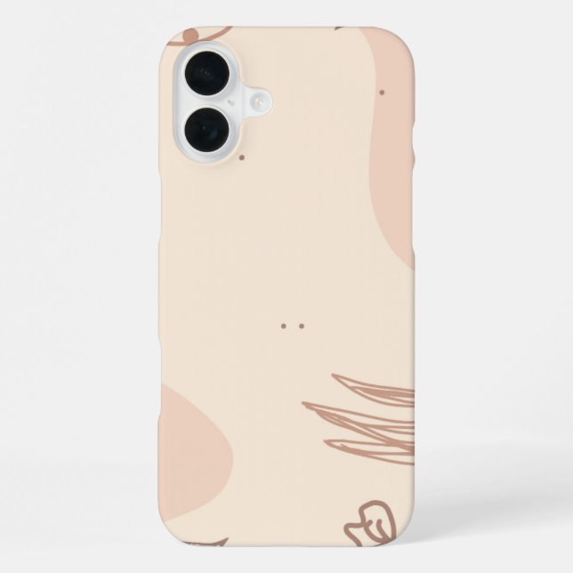 Brown Colourful Floral Linktree | iPhone Case (Back)