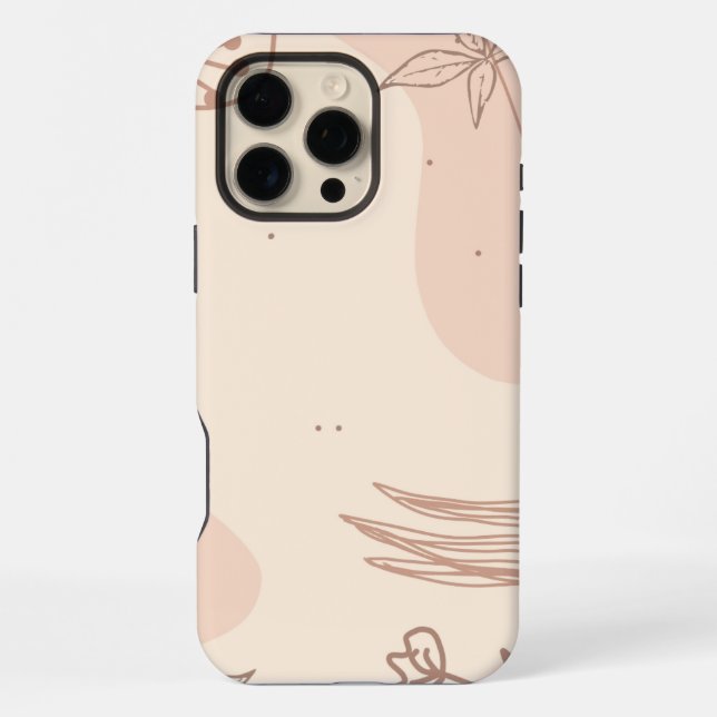 Brown Colourful Floral Linktree | iPhone Case (Back)