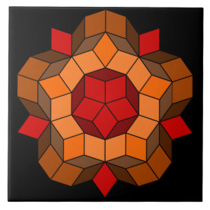 Brown colourful pattern bright spot in interior tile