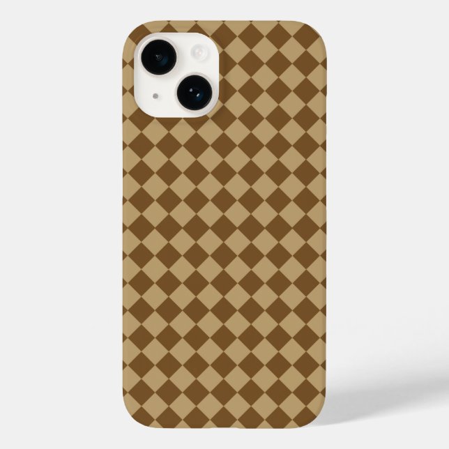 Brown Combination Diamond Pattern by STaylor Case-Mate iPhone Case (Back)