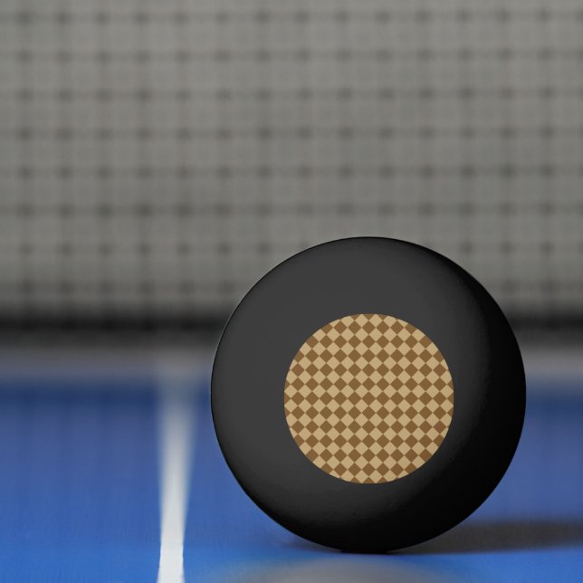 Brown Combination Diamond Pattern by STaylor Ping Pong Ball (Net)