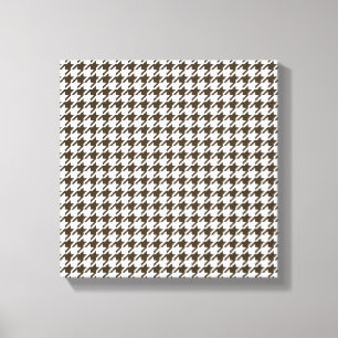 Brown Combination Houndstooth by Shirley Taylor Canvas Print