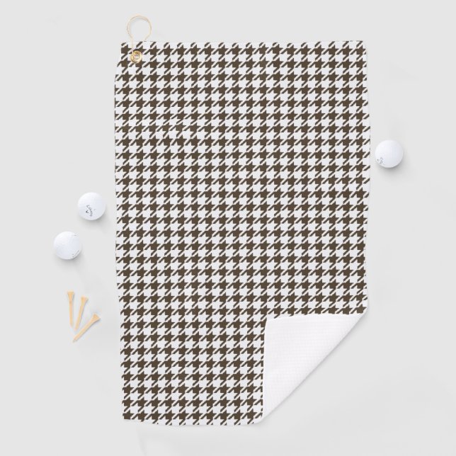 Brown Combination Houndstooth by Shirley Taylor Golf Towel (InSitu)
