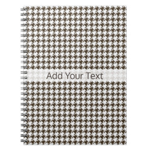 Brown Combination Houndstooth by Shirley Taylor Notebook