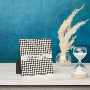 Brown Combination Houndstooth by Shirley Taylor Plaque