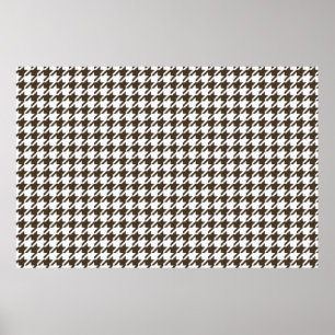 Brown Combination Houndstooth by Shirley Taylor Poster