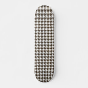 Brown Combination Houndstooth by Shirley Taylor Skateboard