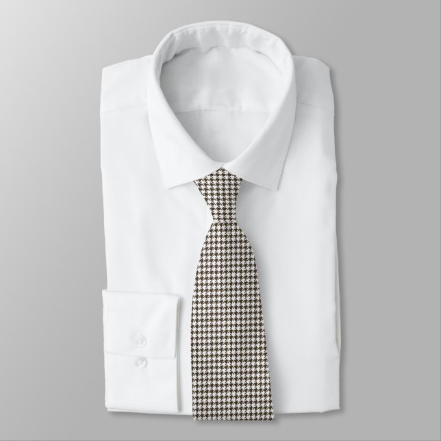 Brown Combination Houndstooth by Shirley Taylor Tie (Tied)