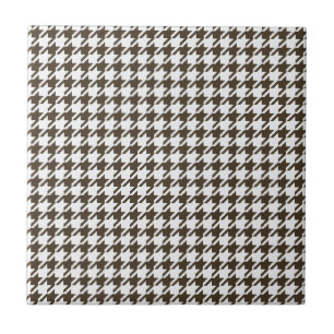 Brown Combination Houndstooth by Shirley Taylor Tile