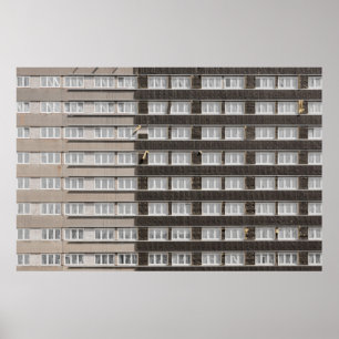 Brown commercial building poster