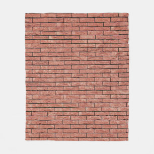 Brown concrete brick fleece blanket