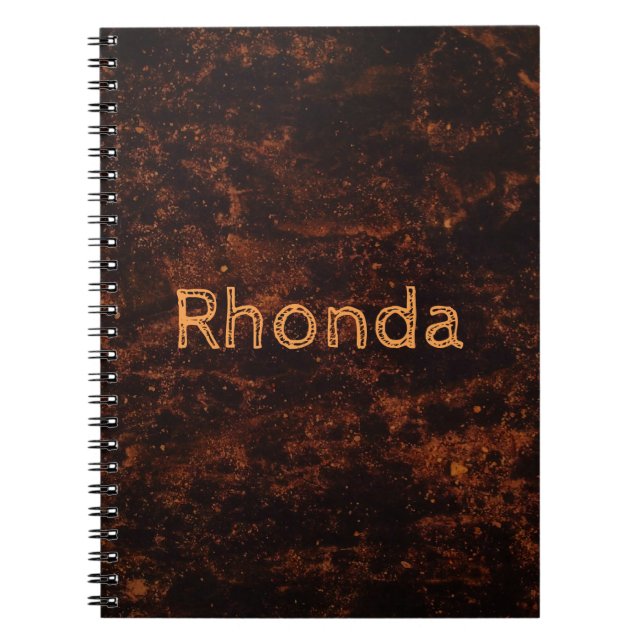 Brown Concrete Fire Notebook (Front)