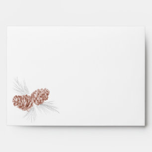 Brown cones wedding or occasion envelope