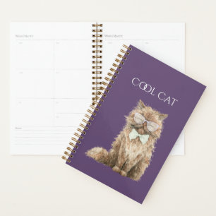 Brown Cool Cat Glasses Planner