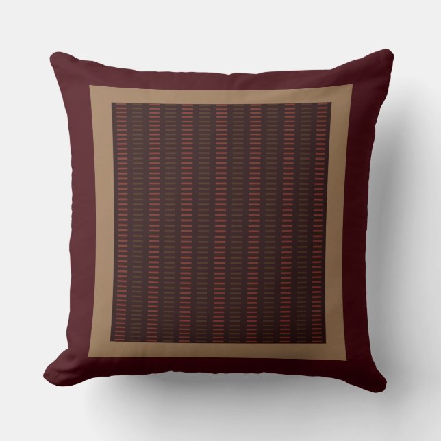 Brown, copper and red cushion (Front)