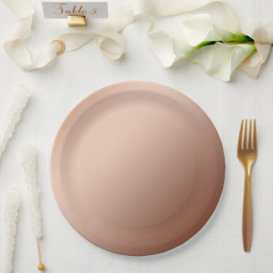 Brown Copper Infusion Gradient, Wedding Plates