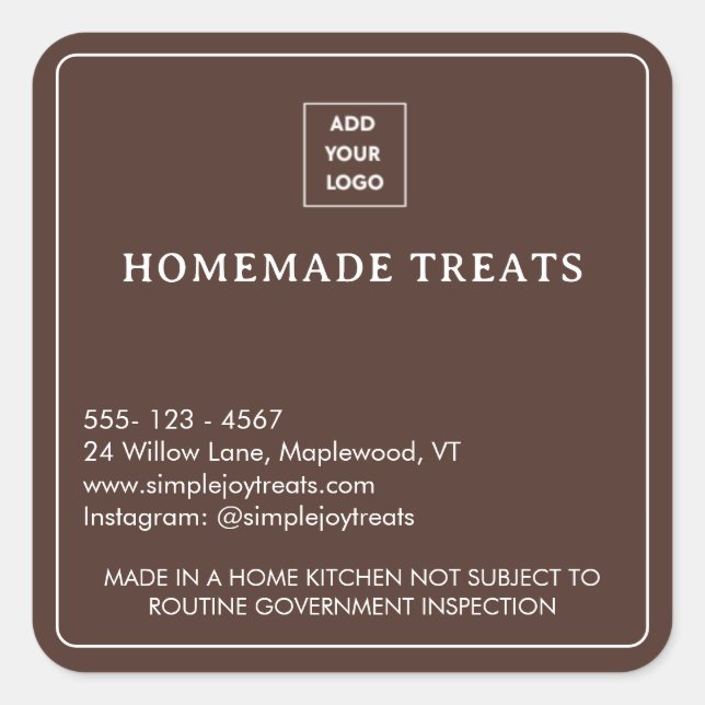 Brown Cottage Law Contact Detail Food Label (Front)