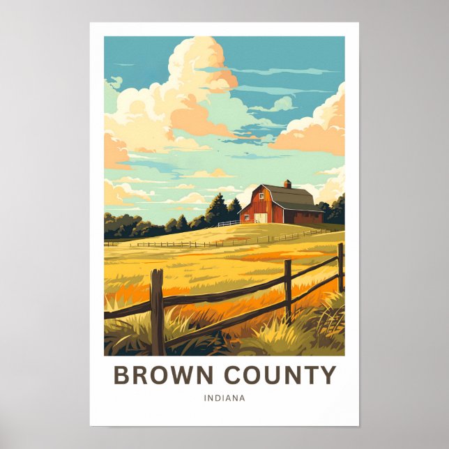 Brown County Indiana Travel Print (Front)