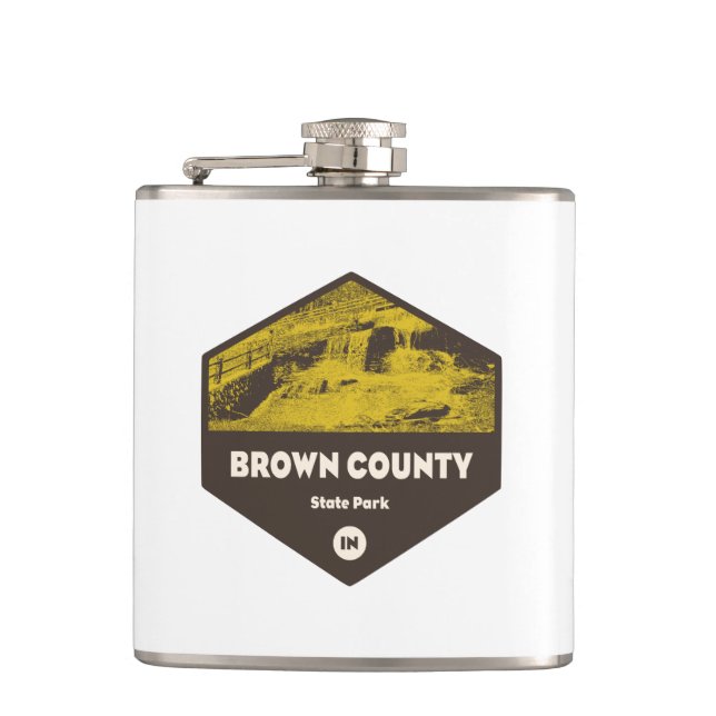 Brown County State Park Indiana Hip Flask (Front)