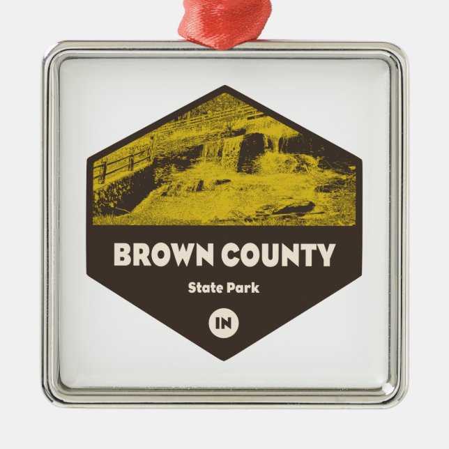Brown County State Park Indiana Metal Tree Decoration (Front)