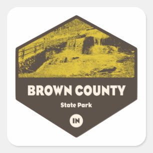 Brown County State Park Indiana Square Sticker