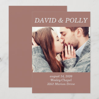 Brown Couple Photo Invitation