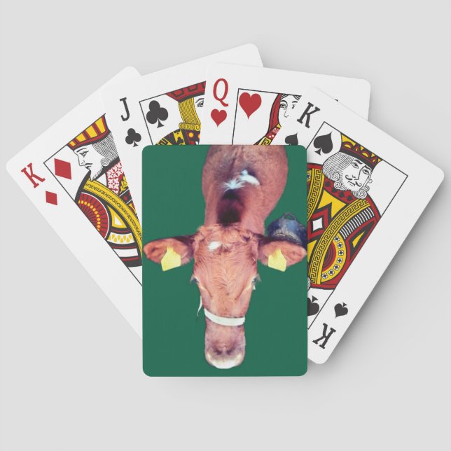 Brown cow playing cards (Back)