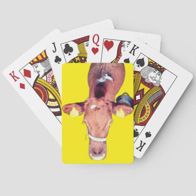 Brown cow playing cards (Back)