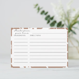 Brown Cow Print Farmhouse Recipe Cards