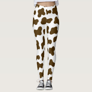 Brown Cow Print Leggings