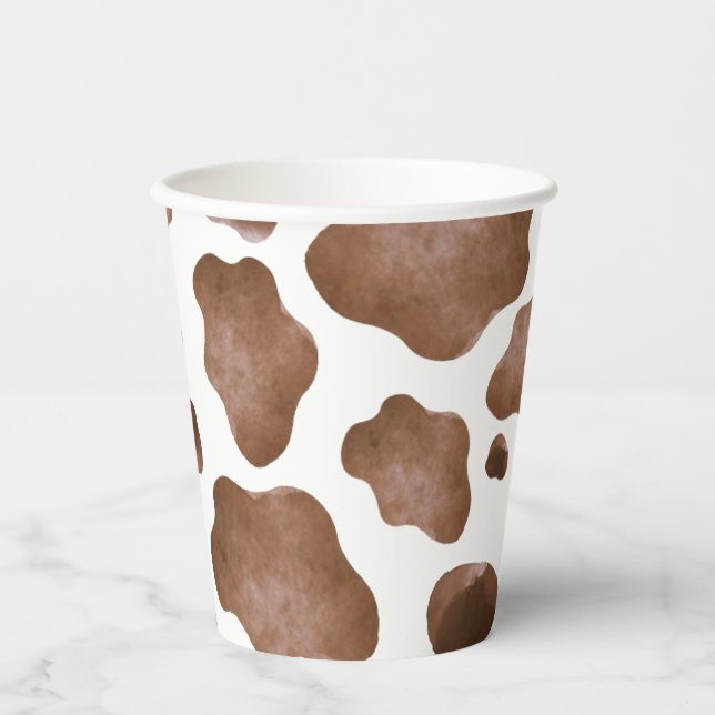 Brown Cow Print Paper cup (Front)