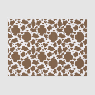 Brown Cow Spots Faux Cowhide Pattern Tissue Paper