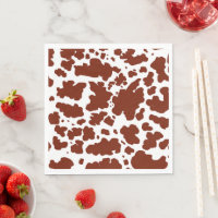 Brown Cow Spots Print Cowboy Farmer