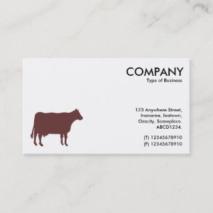 Brown Cow Symbol - White Business Card