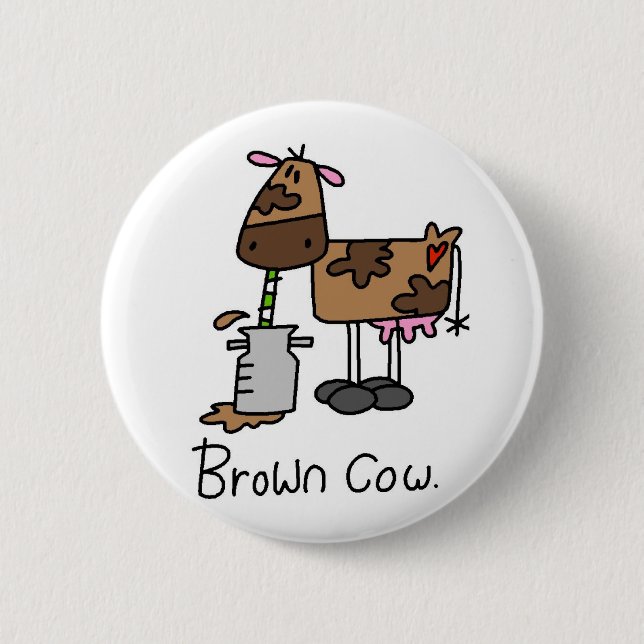Brown Cow T-shirts and Gifts 6 Cm Round Badge (Front)