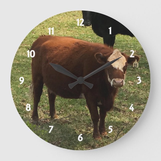 Brown Cow Wall Clock (Front)