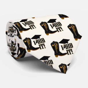 Brown Cowboy Boots Graduation Tie