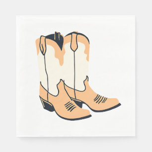 Brown Cowboy Boots Napkin