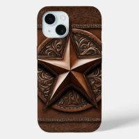 Brown Cowboy Rustic Western Country Texas Star