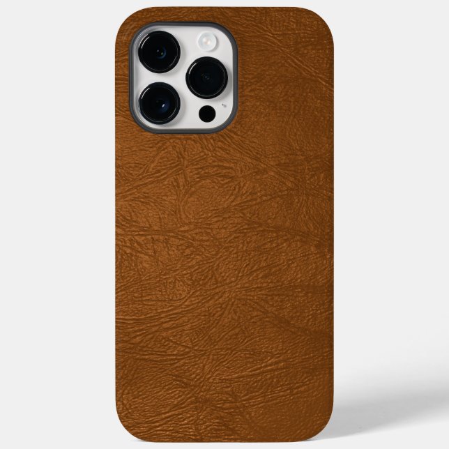 Brown Cowhide Leather Texture Look Case-Mate iPhone Case (Back)