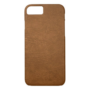 Brown Cowhide Leather Texture Look iPhone 8/7 Case
