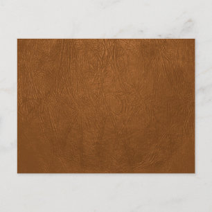 Brown Cowhide Leather Texture Look Postcard