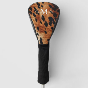 Brown Cowhide Monogram Golf Head Cover