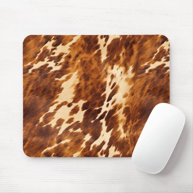 Brown Cowhide Mouse Mat (With Mouse)