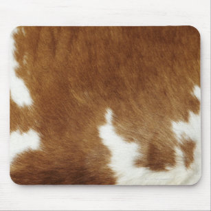 Brown Cowhide Print Mouse Mat