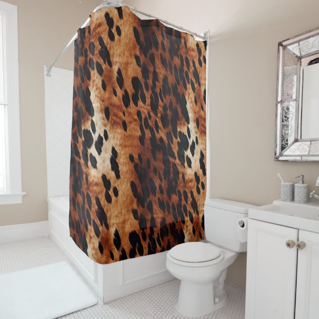 Brown Cowhide  Shower Curtain (In Situ)