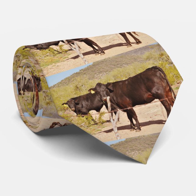 Brown Cows in Chrome Tie (Rolled)