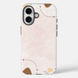 Brown Cream Aesthetic Floral Linktree  | iPhone 16 Case